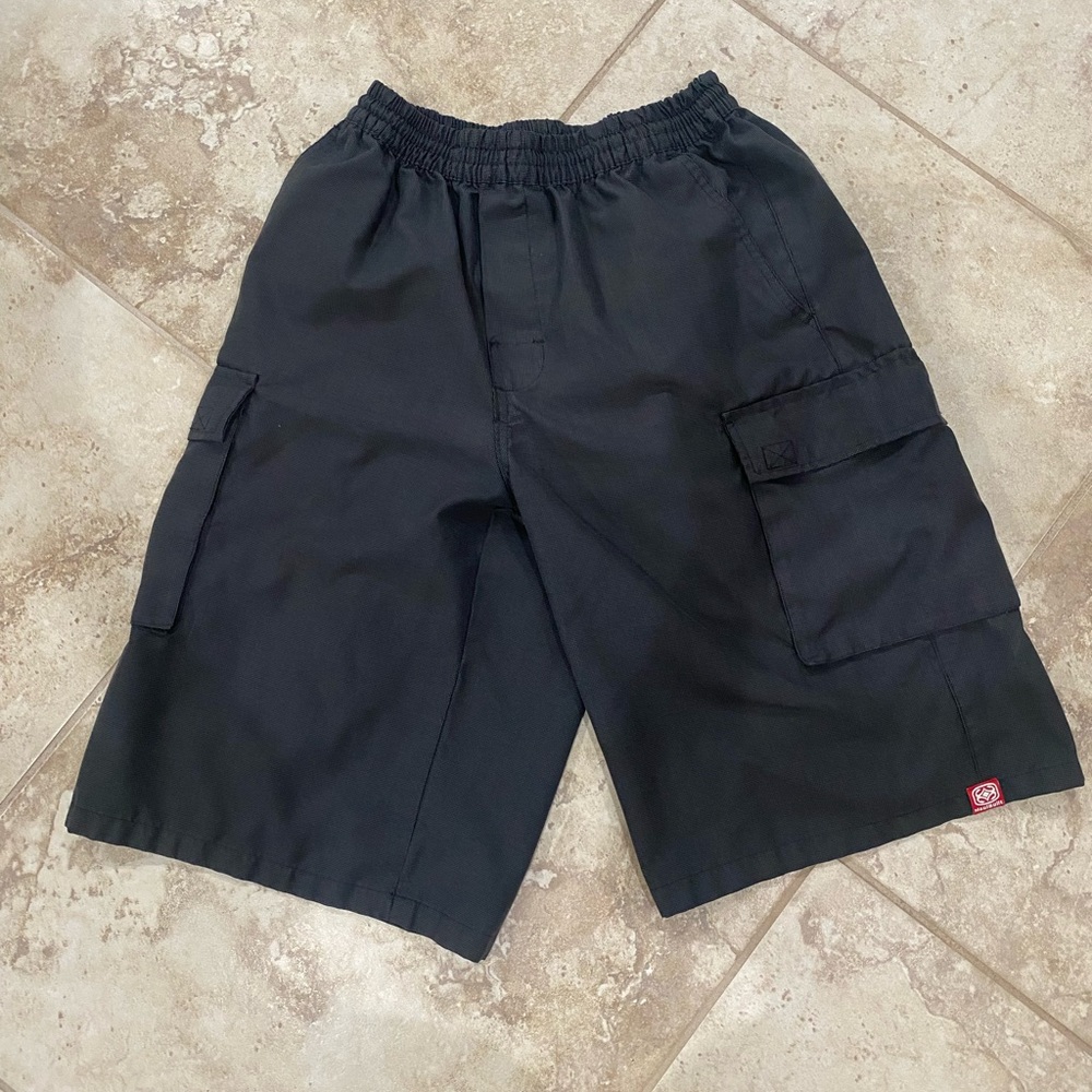 90’s Surf Style Maui Built Hawaii Long Baggy Cargo Shorts Stretch Waist